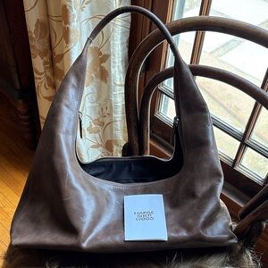 Marge Sherwood brown leather hobo bag